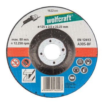 Disco de corte para metal ø125x2,5x22,23mm. 1622099 wolfcraft