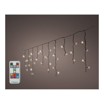 Cortina led icicle lights multicolor 5,85m 150 leds cable negro