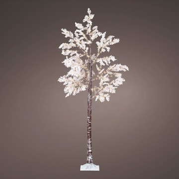 Arbol micro led flores blancas ip44 210cm