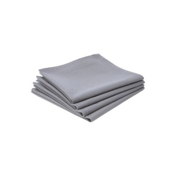 Pack 4 servilletas de algodón color gris 40x40cm