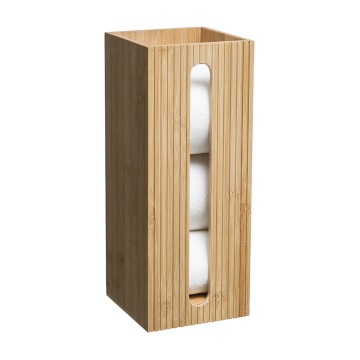 Portarrollos de repuesto wc de bambú 36x14.5x14.5cm