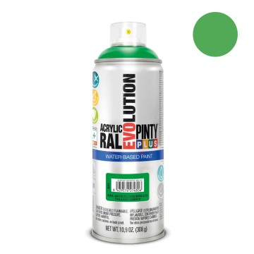 Pintura en spray pintyplus evolution water-based 520cc ral 6018 verde amarillento