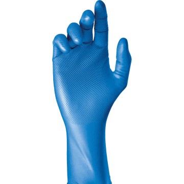 Caja 50 guantes desechables nitrilo azul sin polvo talla 7 juba