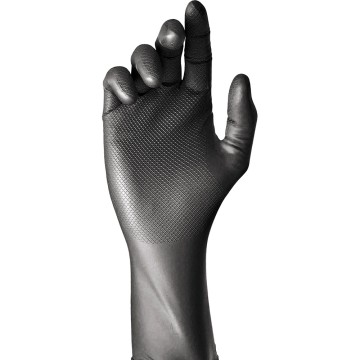 Caja 50 guantes desechables nitrilo negro sin polvo talla 11 juba