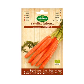 Sobre con semillas eco de zanahoria nantesa agreen