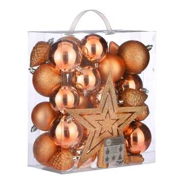 Pack 40 bolas decorativas para árbol de navidad color naranja