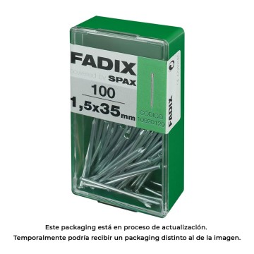 Caja s 100 unid. clavo c. reducida acero 1,4x35mm fadix