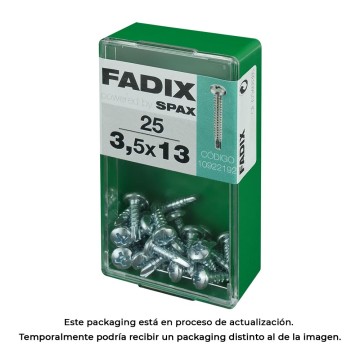 Caja s 25 unid. tornillo rosca chapa cr autot. 3,5x13mm fadix