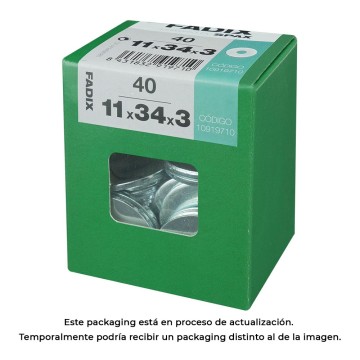 Caja l 40 unid. arandela ancha cinc 11,0x34x3mm fadix