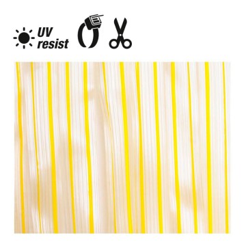 Cortina de cinta de plastico. color amarillo-transparente 32 tiras 90x210cm edm