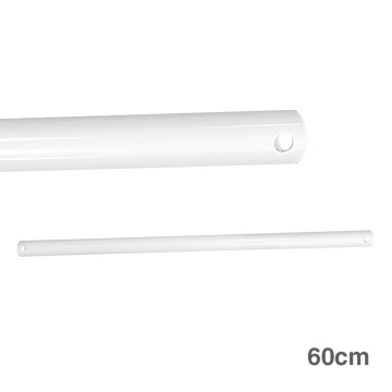 Tubo 60cm blanco prolongador para ventilador techo