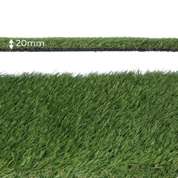 Césped artificial 20mm rollo 2x5m color verde modelo: gracefull edm