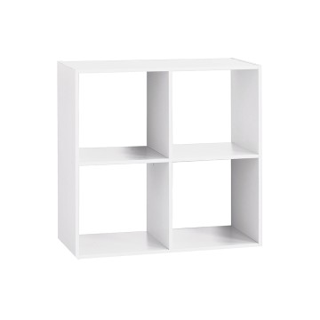 Estanteria madera color blanco para 4 cajas organizadoras 67.6x32x67.6cm astigarraga