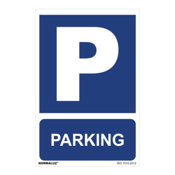Cartel "parking" (pvc 0,7mm) 30x40cm normaluz