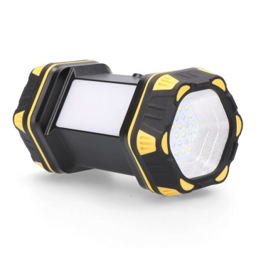 Linterna de mano con led frontal 400lm + lateral 200lm edm