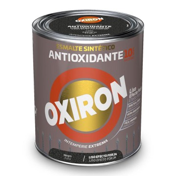 Esmalte sintético metálico antioxidante oxiron liso efecto forja negro 750ml titan 5809097