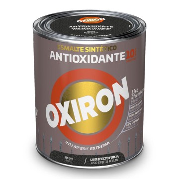Esmalte sintético metálico antioxidante oxiron liso efecto forja negro 250ml titan 5809096