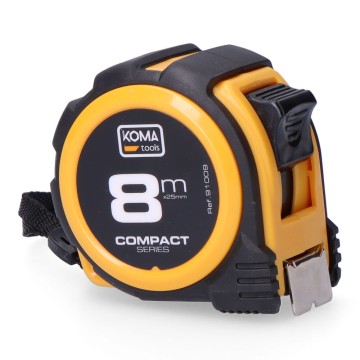 Flexómetro 8m x 25mm abs compact koma tools