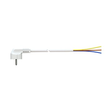 Cable con clavija schuko 3m 3x1.5mm 4,8mm 16a 250v t/tl blanco. solera 7000/3.