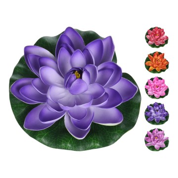 Flor de loto artificial (flota en el agua) colores surtidos