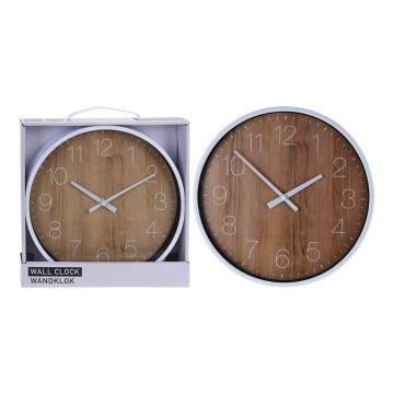 Reloj para pared efecto madera 25cm.