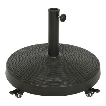 Base para parasol con ruedas color negro diámetro 52cm 841097