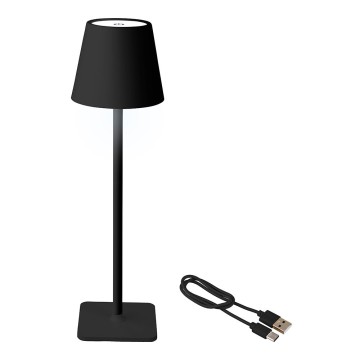 Lámpara led de mesa color negro para exterior y interior 17cm regarcable 894376