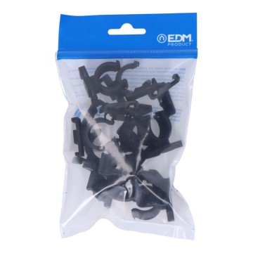 Pack 10 abrazaderas m-20 nylon negra para ferroplast edm