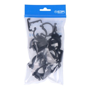 Pack 10 abrazaderas m-32 nylon negra para ferroplast edm