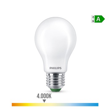 Bombilla ultra efficient led classic 7,3w 1535im e27 4000k, ø6x10,4cm, philips