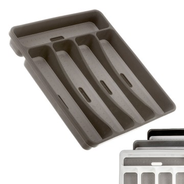 Cubertero plastico 32,5 cm gris 32,5x28,5x5 cm kozina