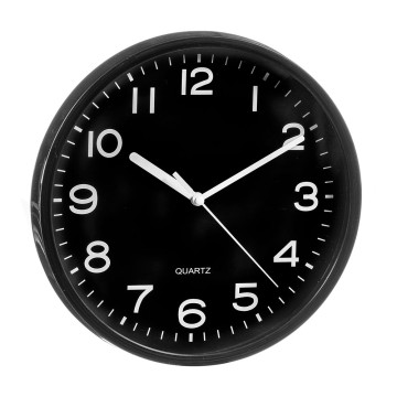 Reloj pared negro y blanco m ø22,8 cm caison