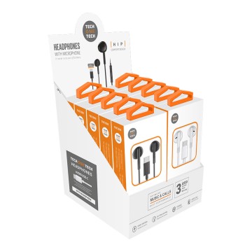 Expositor auriculares eartech 10unid hip, con usb-c. tech one tech