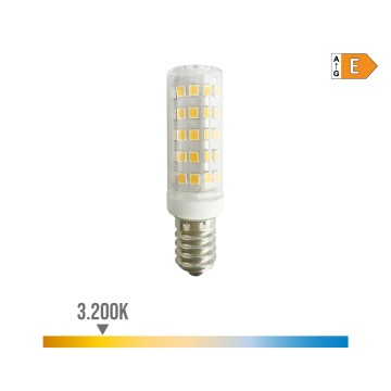 Bombilla tubular led e14 6,5w 800lm 3.200k luz cálida edm