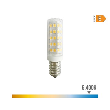 Bombilla tubular led e14 6,5w 800lm 6.400k luz fría edm