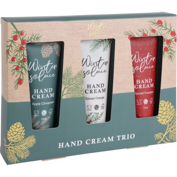 Set para cuidado de manos winter solace, 3 tubos de crema. koopman