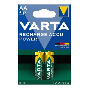 Blister 2 pilas aa 2100mah recargable accu power varta