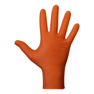 Guante agility grip nbr s/polvo naranja t7. juba