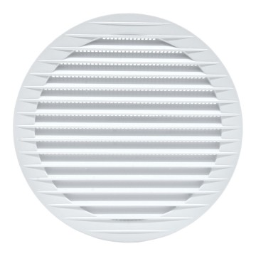 Rejilla ventilación redonda empotrable con mosquitera ø150mm abs blanca