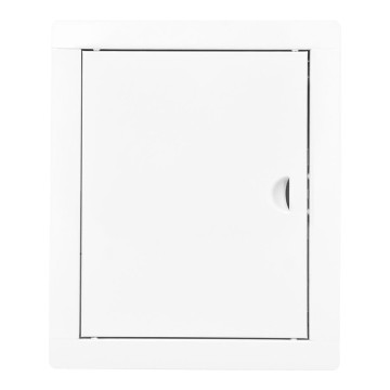 Tapa de registro rectangular empotrable acero blanco 20x25cm