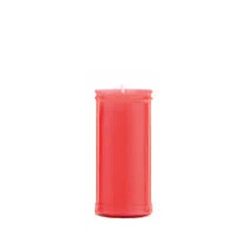 Vela para difuntos plastificada roja ø55x130mm