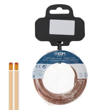 Cable paralelo 2x0,75mm² transparente 5m.