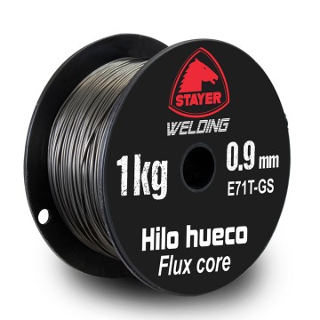 Bobina hilo hueco 1kg 0.9mm e71t-gs