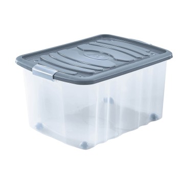 Caja de almacenaje con tapa doble cierre roller-box 45l