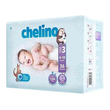 Pañal chelino t3 4-10 kg 36 uds