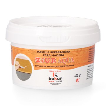 Masilla reparadora para madera ziur aqua 400 gr. color blanco