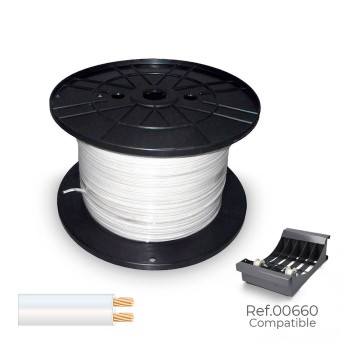 Cable paralelo 2 x 0,75 mm² blanco 500 m. ( bobina mediana )