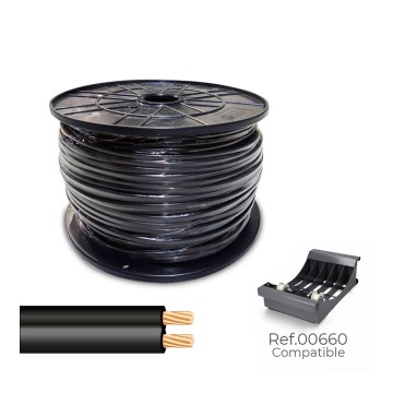 Cable paralelo 2 x 0,75 mm² negro 500 m. ( bobina mediana )