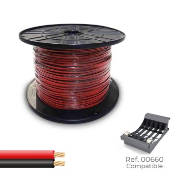 Cable paralelo 2 x 1,5 mm² rojo/negro 300 m. ( bobina mediana )