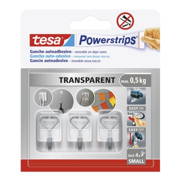 Gancho autoadhesivo powerstrips s, transparente